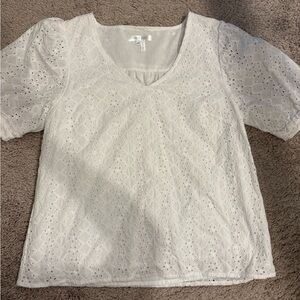 NWOT Draper James White Blouse